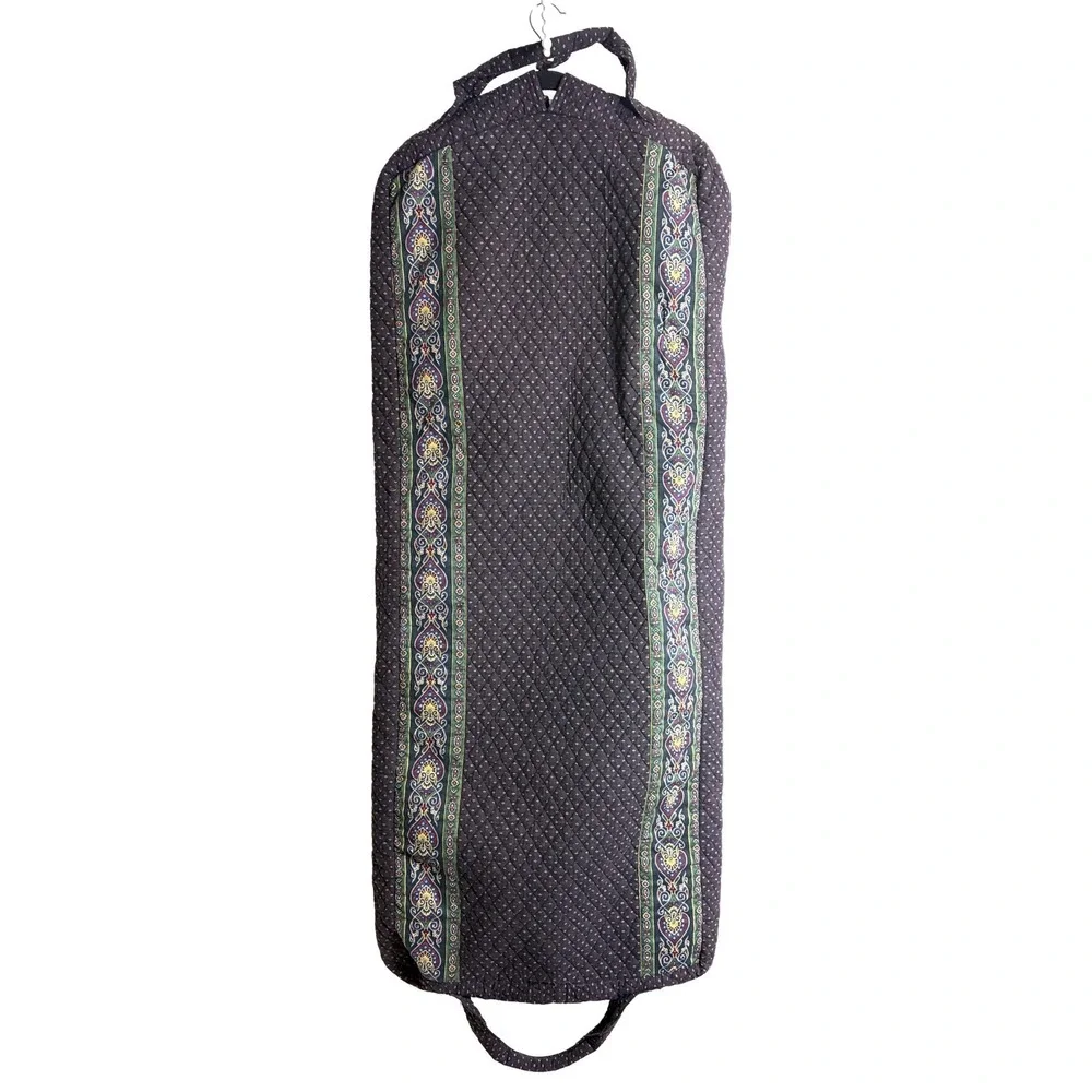VTG Vera Bradley Garment Bag Indiana Tag Retired Fall of 1990 Black Purple Green